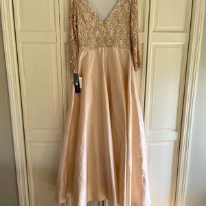 NWT Gorgeous Aiden Mattox size 10 soft blush dress.